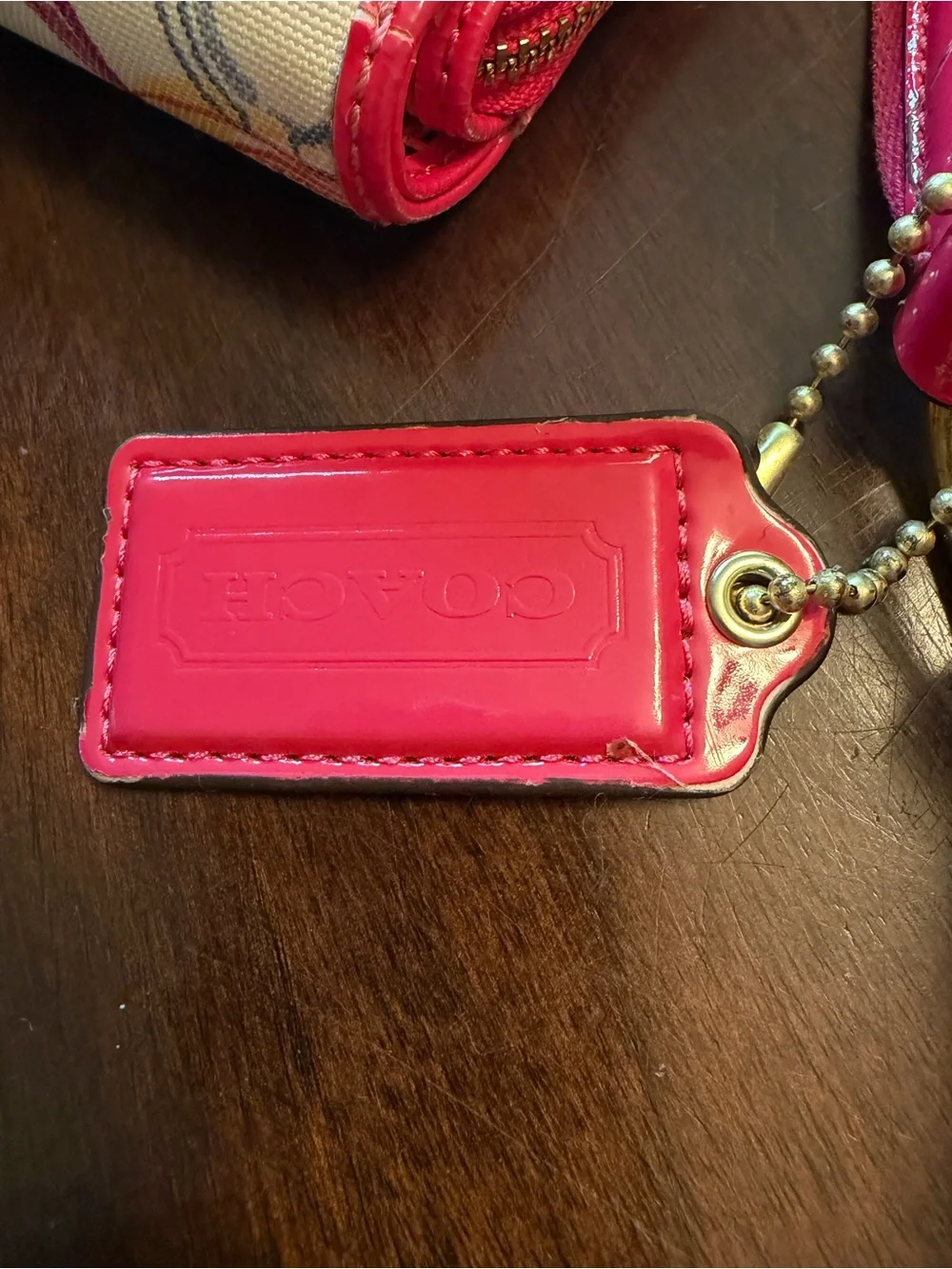 Coach Multicolor Signature Crossbody with Pink Strap with matching Wallet!!